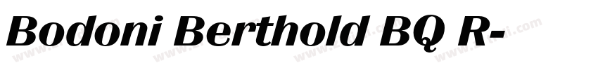 Bodoni Berthold BQ R字体转换